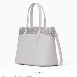NIBWT Kate Spade Gray Flash Tote. Still wrapping in original packing. GLITTER!